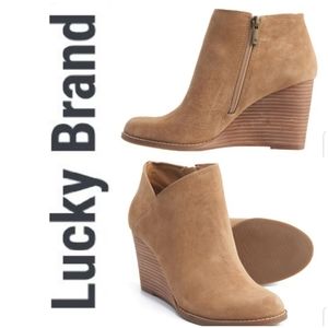 Lucky Brand Yakeena Wedge Ankle Booties 